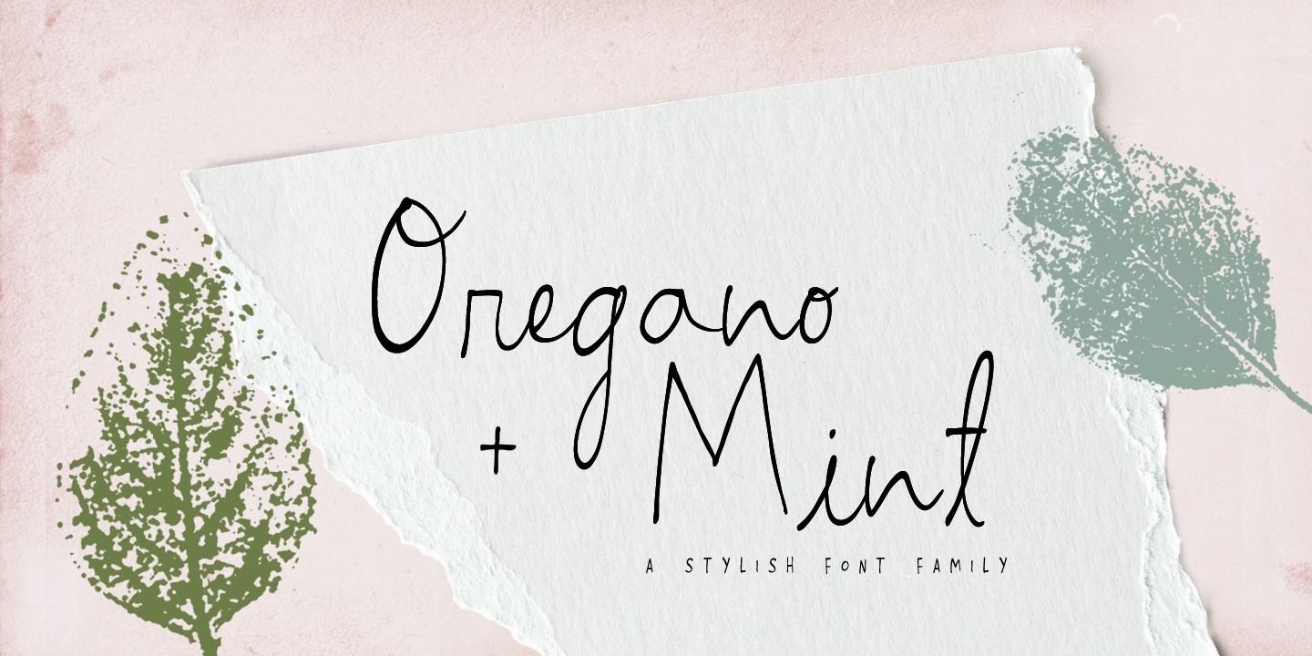 Przykład czcionki Oregano & Mint Regular